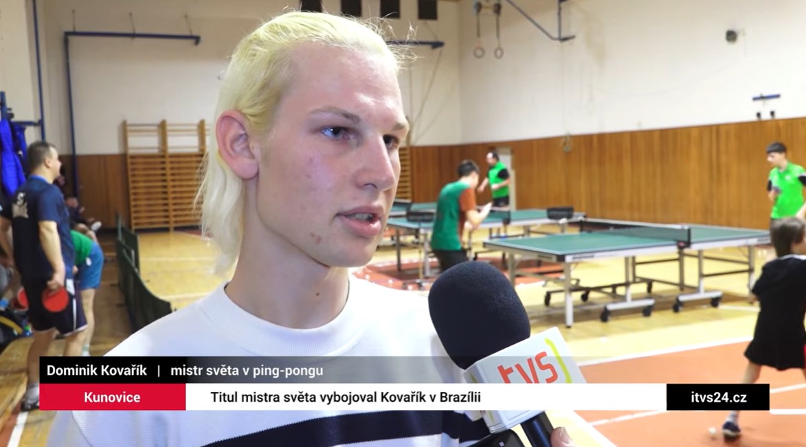 Titul mistra světa v pink ponku vybojoval Kovařík v Brazílii